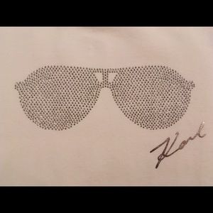KARL LAGERFELD ( MEDIUM ) Silver Studded White